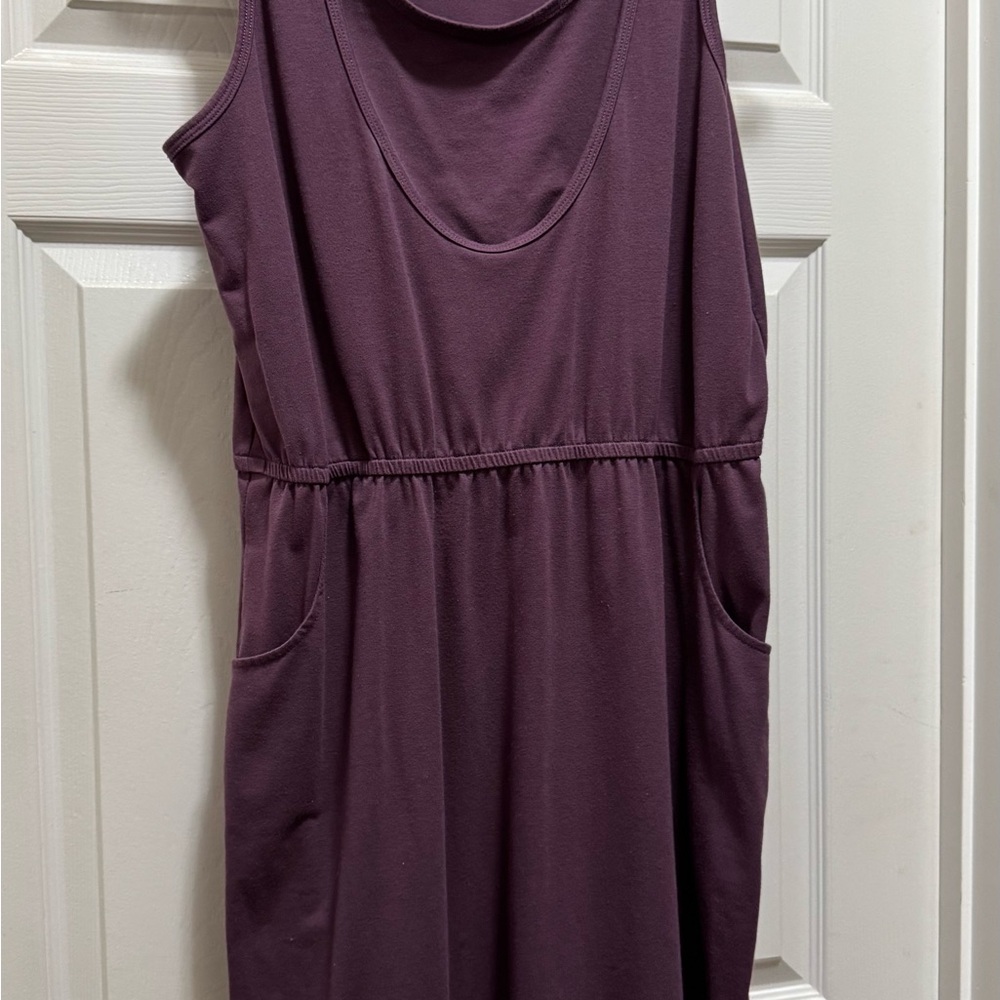 Elegant Purple Sleeveless Nursing Dress